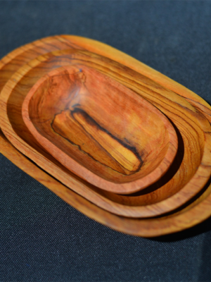 Oval Wooden Bowls
